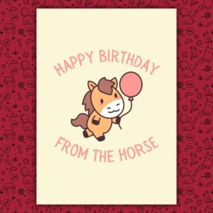 Happy Birthday Card From The Horse