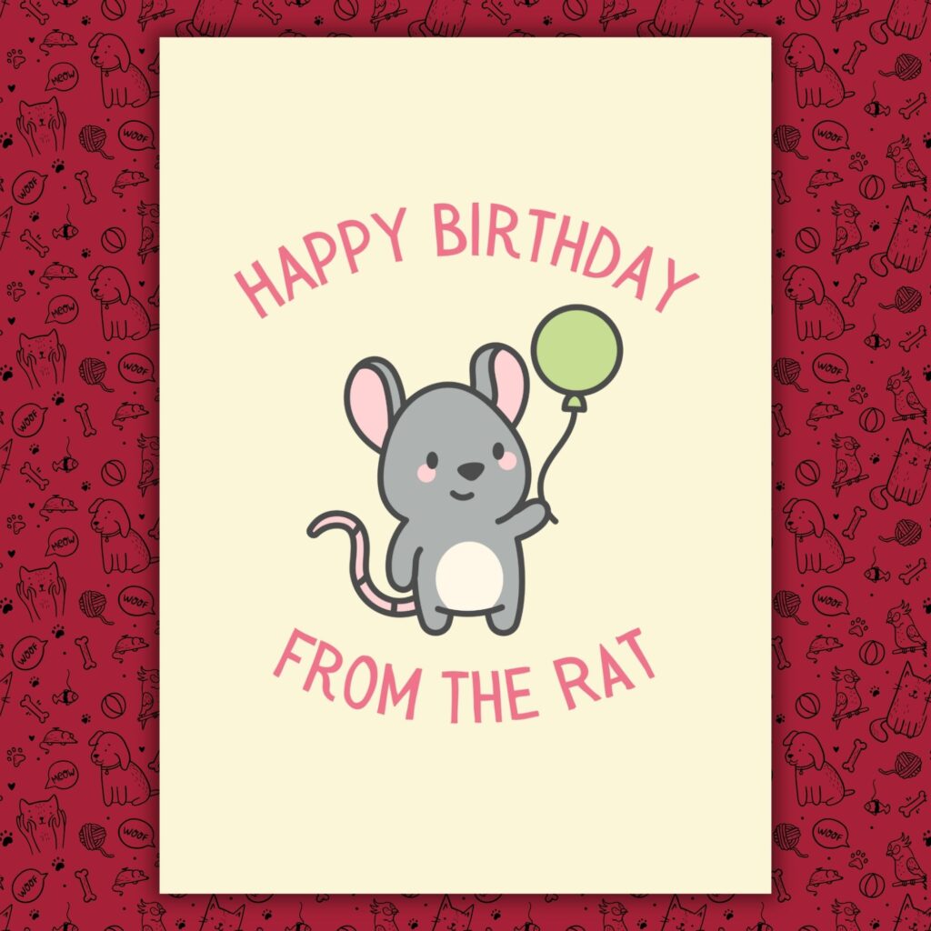 Happy Birthday Card From The Rat
