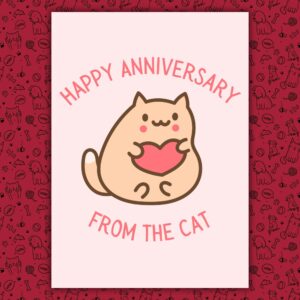 Happy Anniversary Card From the Cat